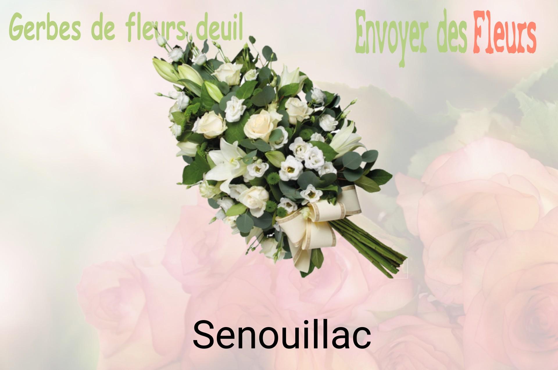 Gerbe de fleurs de deuil livrée à Senouillac